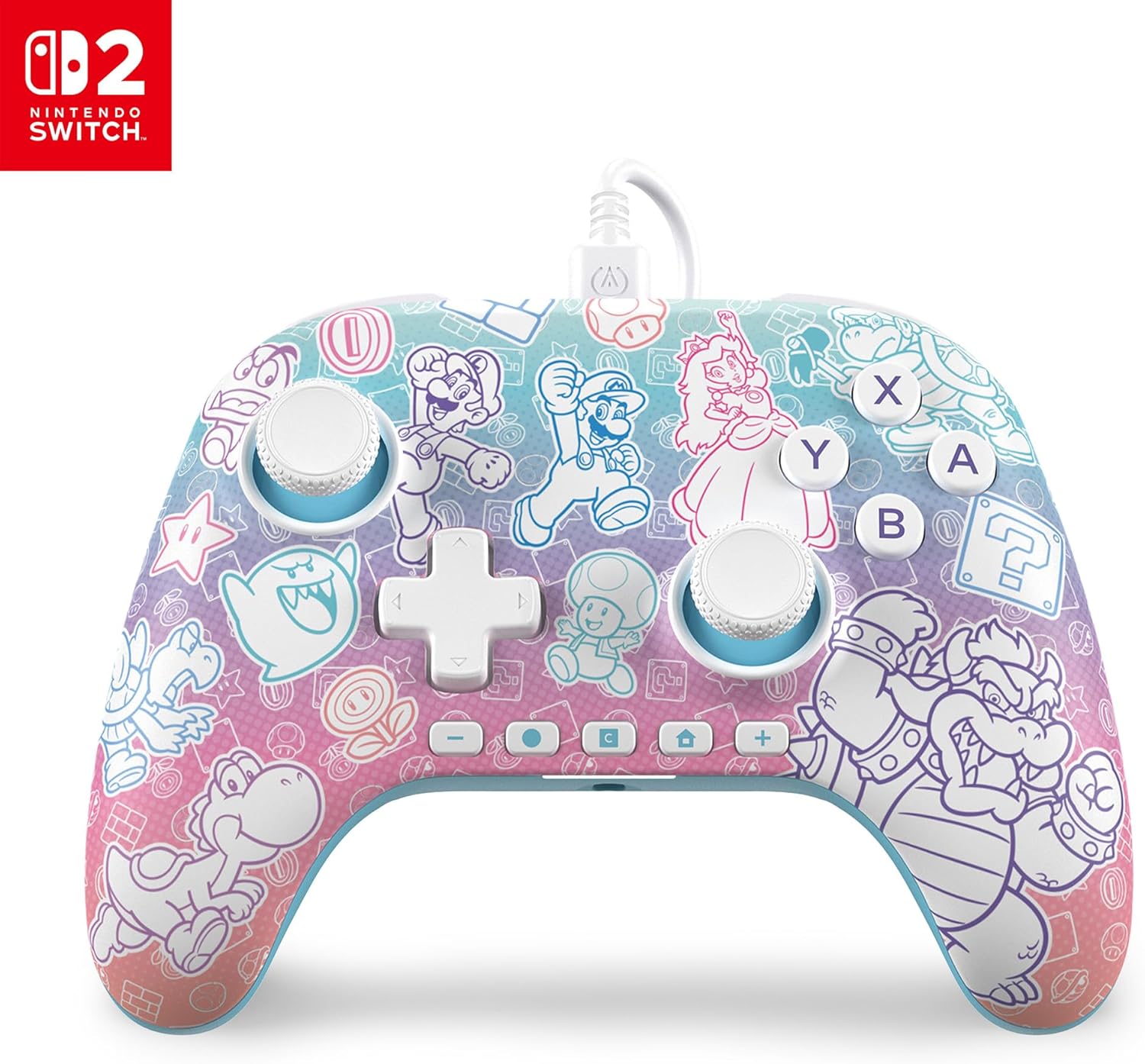 Controle PowerA Advantage Mushroom Kingdom para Nintendo Switch 2: precisão Controle PowerA Advantage Mushroom Kingdom para Nintendo Switch 2: precisão Hall, botões mapeáveis e áudio integrado para jogar melhor.