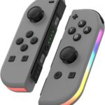 Controle RGB sem fio Waillynice para Switch/OLED com Bluetooth, vibração e sensor de movimento para jogo imersivo