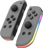 Controle RGB sem fio Waillynice para Switch/OLED com Bluetooth, vibração e sensor de movimento para jogo imersivo