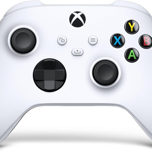 Controle Sem Fio Microsoft Xbox Branco com conexão Wireless e USB-C, conforto premium e compatibilidade com Xbox One e Series.