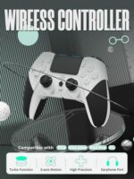 Controle Sem Fio PS4/PC/Android/iOS com 6 eixos, vibração dupla e áudio 3,5 mm para jogar com mais precisão e conforto - Imagem 2