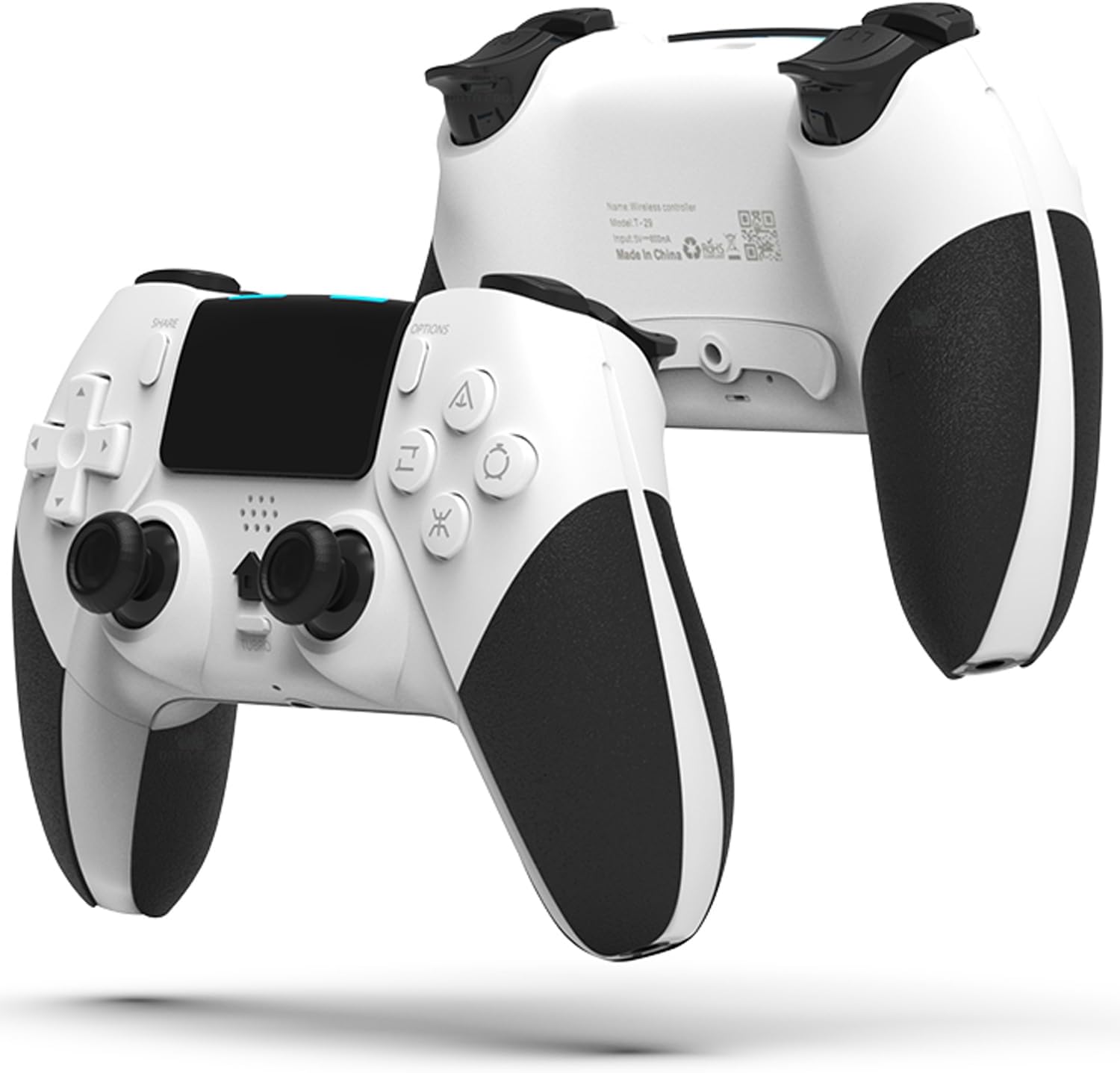 Controle Sem Fio PS4/PC/Android/iOS com 6 eixos, vibração dupla e Controle Sem Fio PS4/PC/Android/iOS com 6 eixos, vibração dupla e áudio 3,5 mm para jogar com mais precisão e conforto