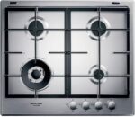 Cooktop 4 bocas Brastemp Gourmand Inox com duplachama e trempe de ferro fundido: praticidade, potência e fácil limpeza.