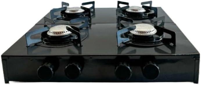 Cooktop a Gás 4 Bocas, Uso Doméstico e Cozinha, Design Cooktop a Gás 4 Bocas, Uso Doméstico e Cozinha, Design Resistente e Prático (preto)