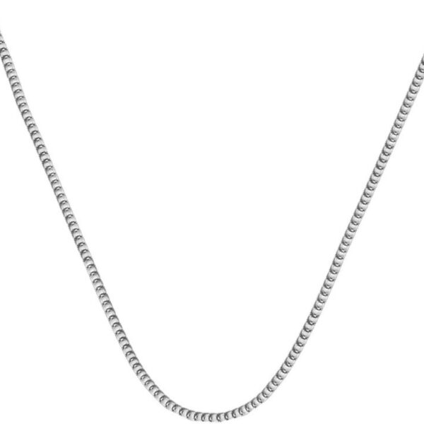 Cordão Colar Veneziana em aço inox legítimo 60cm: resistente, unissex e ideal para uso diário.