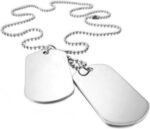 Corrente Masculina de Aço Inox com Pingente Militar: estilo resistente e visual marcante para compor seu look.