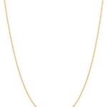 Corrente Unissex Rommanel 50 cm banhada a ouro 18k com cadeado batido, elegante e ideal para uso diário.