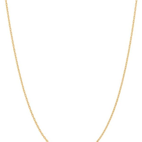Corrente Unissex Rommanel 50 cm banhada a ouro 18k com cadeado batido, elegante e ideal para uso diário.