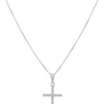 Corrente banhada a prata 925 veneziana 70cm com pingente cruz unissex, estilo e elegância para comprar agora.