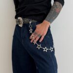 Corrente de cintura masculina com contas, acessório moderno para estilo e destaque no visual feminino - Imagem 2