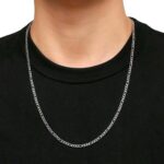 Corrente masculina fina em aço inox 60cm, resistente e elegante para uso diário. - Imagem 2