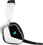 Corsair Fone de Ouvido Sem Fio para Jogos Void Elite RGB (Som Surround 7.1, Sem Fio de Baixa Latência de 2,4 GHz, Alumínio Durável com PC, Branco)