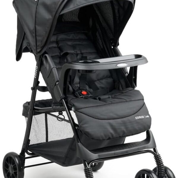 Cosco Kids Carrinho de Bebê Griffy Preto com reclino total, conforto e praticidade para o dia a dia.