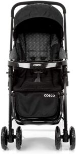 Cosco Kids Carrinho de Bebê Reverse Preto Rajado, conforto e praticidade com alça reversível e 3 posições de inclinação. - Imagem 2