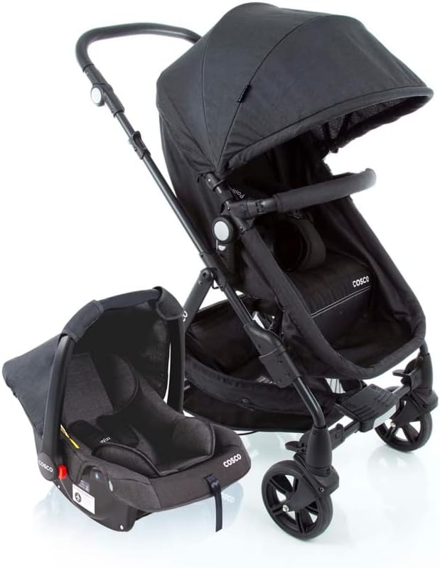 Cosco Kids Travel System Poppy Duo Preto Mescla: conforto, proteção Cosco Kids Travel System Poppy Duo Preto Mescla: conforto, proteção UV30+ e praticidade para passeios e viagens com bebê.