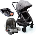 Cosco Kids Travel System Poppy Trio: conforto, praticidade e bebê conforto acoplável para passeios completos.