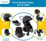 Cosco Kids Travel System Poppy Trio: conforto, praticidade e bebê conforto acoplável para passeios completos. - Imagem 2