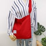 Covelin bolsa feminina retrô grande de lona: estilo casual, leve e espaçosa para uso diário. - Imagem 2