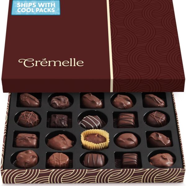 Cremelle Caixa de 20 Chocolates Gourmet: presente elegante para Páscoa, aniversários e ocasiões especiais