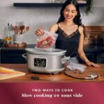 Crock-Pot Panela Elétrica Programável 7L: cozinhe e transporte com praticidade, função sous vide e aço inoxidável. - Imagem 2