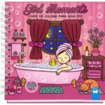 Cuties Edição Especial de Luxo Girl Moments: livro de colorir para adultos com capa dura, 40 ilustrações exclusivas e lâmina de acetato.