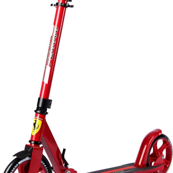 DAKOTT Ferrari Kids: patinete dobrável com rodas 200 mm, absorção de choque e liberação rápida, ideal para adultos e adolescentes