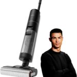 DREAME Aspirador Vertical Sem Fio a Seco e Úmido H12 Pro, Limpador de Piso Inteligente para Pisos Duros, Limpeza de Borda a Borda em uma Só Passada e Secagem Automática com Ar Quente 220-240V