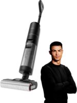 DREAME Aspirador Vertical Sem Fio a Seco e Úmido H12 Pro, Limpador de Piso Inteligente para Pisos Duros, Limpeza de Borda a Borda em uma Só Passada e Secagem Automática com Ar Quente 220-240V