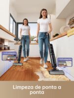 DREAME Aspirador Vertical Sem Fio a Seco e Úmido H12 Pro, Limpador de Piso Inteligente para Pisos Duros, Limpeza de Borda a Borda em uma Só Passada e Secagem Automática com Ar Quente 220-240V - Imagem 2