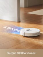 DREAME D10 Plus Gen 2 Robô Aspirador e Mopa com Base de Autolimpeza para 90 Dias de Limpeza, Sucção de 6000 Pa e Navegação LiDAR, Desvio de Obstáculos, Conexão Wi-Fi, 127v - Imagem 2