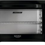 Dako Forno Elétrico Pratiko 50L: mais espaço, timer de 120 min e grill para assar com praticidade e eficiência.