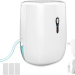 Deshumidificador com mangueira de drenagem. Litever Pequeno desumidificador portátil desligamento automático. Mangueira de drenagem para drenagem contínua. Eficaz para pequenas casas de banho