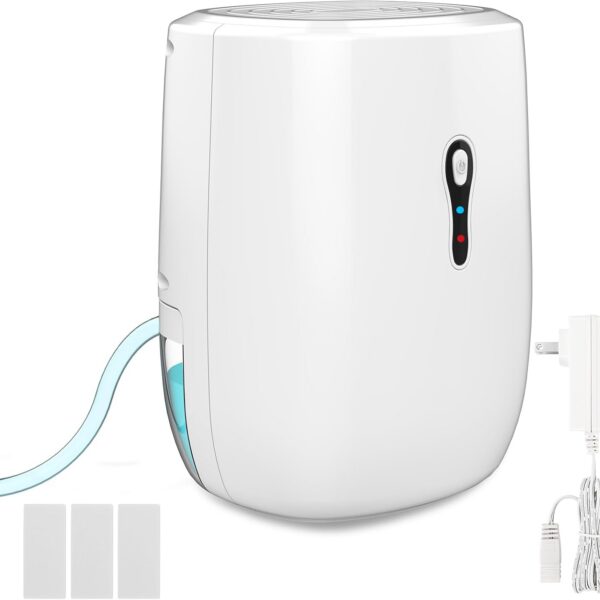 Deshumidificador com mangueira de drenagem. Litever Pequeno desumidificador portátil desligamento automático. Mangueira de drenagem para drenagem contínua. Eficaz para pequenas casas de banho