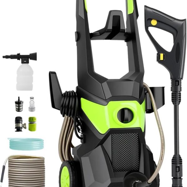 Desobstruidora e Lavadora de Alta Pressão (110V), Jato de Agua Alta Pressão, Máquina de Alta Pressão, Com Jato em Leque E Concentrado, Lavadora de Alta Pressão 3000W 9L/min