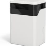 Desumidificador de 100 onças com visor de umidade: potente, silencioso e ideal para quarto, banheiro e armário.