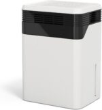 Desumidificador de 100 onças com visor de umidade: potente, silencioso e ideal para quarto, banheiro e armário.