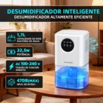 Desumidificador de Ar Inteligente com Timer 1,7L: silencioso, econômico e ideal para ambientes úmidos. - Imagem 2