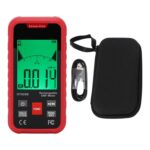 Detector de radiação EMF 3 em 1 para RF, EF e MF com LCD retroiluminado, ideal para medir microondas e campos eletromagnéticos com precisão.
