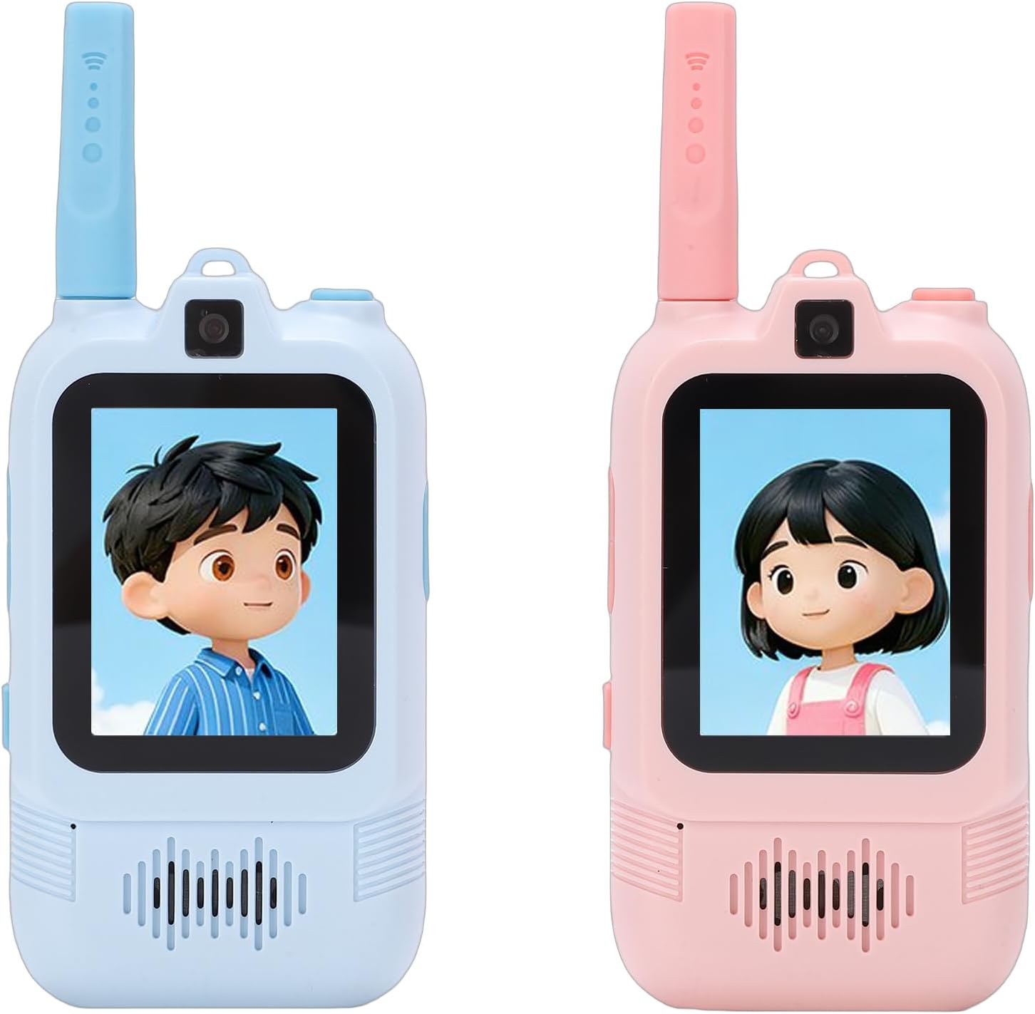 Diyeeni Vídeo Porteiro Infantil com vídeo, trocador de voz, alcance Diyeeni Vídeo Porteiro Infantil com vídeo, trocador de voz, alcance de 600 m e bateria de 8 horas, ideal para crianças e aventuras.