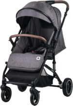 Domni Carrinho de Bebê One Cinza EHM323: leve, dobrável e compacto para passeios confortáveis no dia a dia.