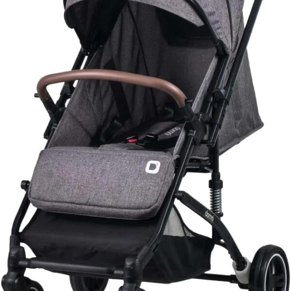 Domni Carrinho de Bebê One Cinza EHM323: leve, dobrável e compacto para passeios confortáveis no dia a dia.