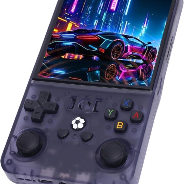 Dpofirs Console Portátil 4" RK3326 128G: jogos retrô fluídos, tela HD 720x720 e 30+ emuladores.