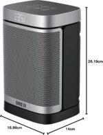 Dreo Aquecedor de espaço, aquecedores elétricos portáteis de 1500 W para uso interno, aquecedor de cerâmica PTC para escritório com controle remoto, termostato, oscilação de 70°, temporizador de 12H, - Imagem 2