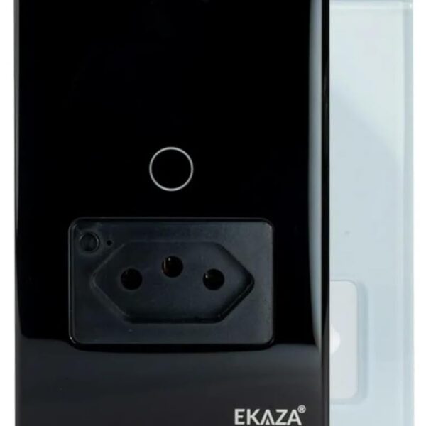 EKAZA Interruptor Inteligente Touch com Tomada 20A: controle por Wi-Fi e voz com Alexa e Google Assistente para sua automação residencial.