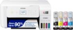 EPSON ECOTANK ET-2800 Wireless Color All-in-One Cartuctidge Free Tank Printer com Scan e Copy-A Impressora Casa Básica Ideal-Branca