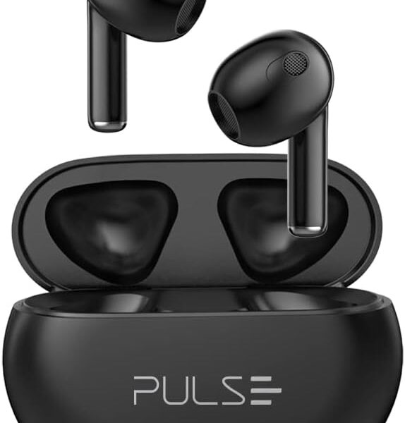 Earphone TWS Buds Touch Preto Bluetooth 5.3 Pulse: som sem fio, conexão estável e até 12h de bateria.