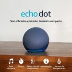Echo Dot Azul com Alexa: som vibrante, Wi-Fi, Bluetooth e acesso antecipado à Alexa+
