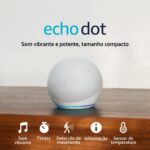 Echo Dot branco com Alexa: som potente, Wi‑Fi e Bluetooth para sua casa inteligente