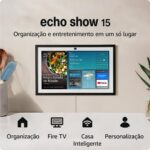 Echo Show 15: smart display Full HD 15,6” com Alexa, Fire TV e controle por voz para casa inteligente.