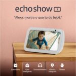 Echo Show 5 Branco: Alexa com som mais potente, display 5,5" e câmera para chamadas e casa inteligente